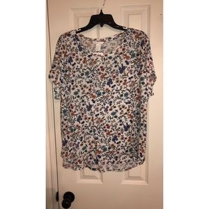 H&M Cotton T Shirt | White/Floral